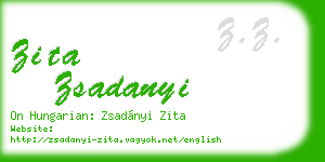 zita zsadanyi business card